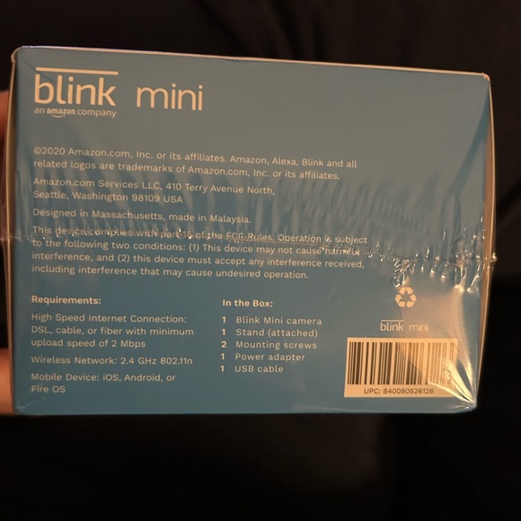 Amazon Blink Mini Indoor Plug-In HD Smart Security Camera - White - Picture 5 of 6